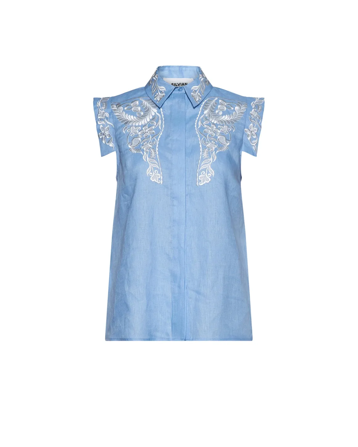 Shirt with ornamental embroidery
