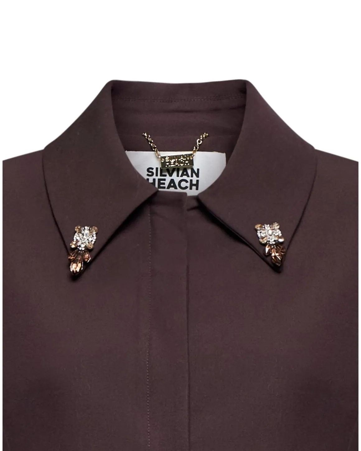 Short blazer with collar and detail