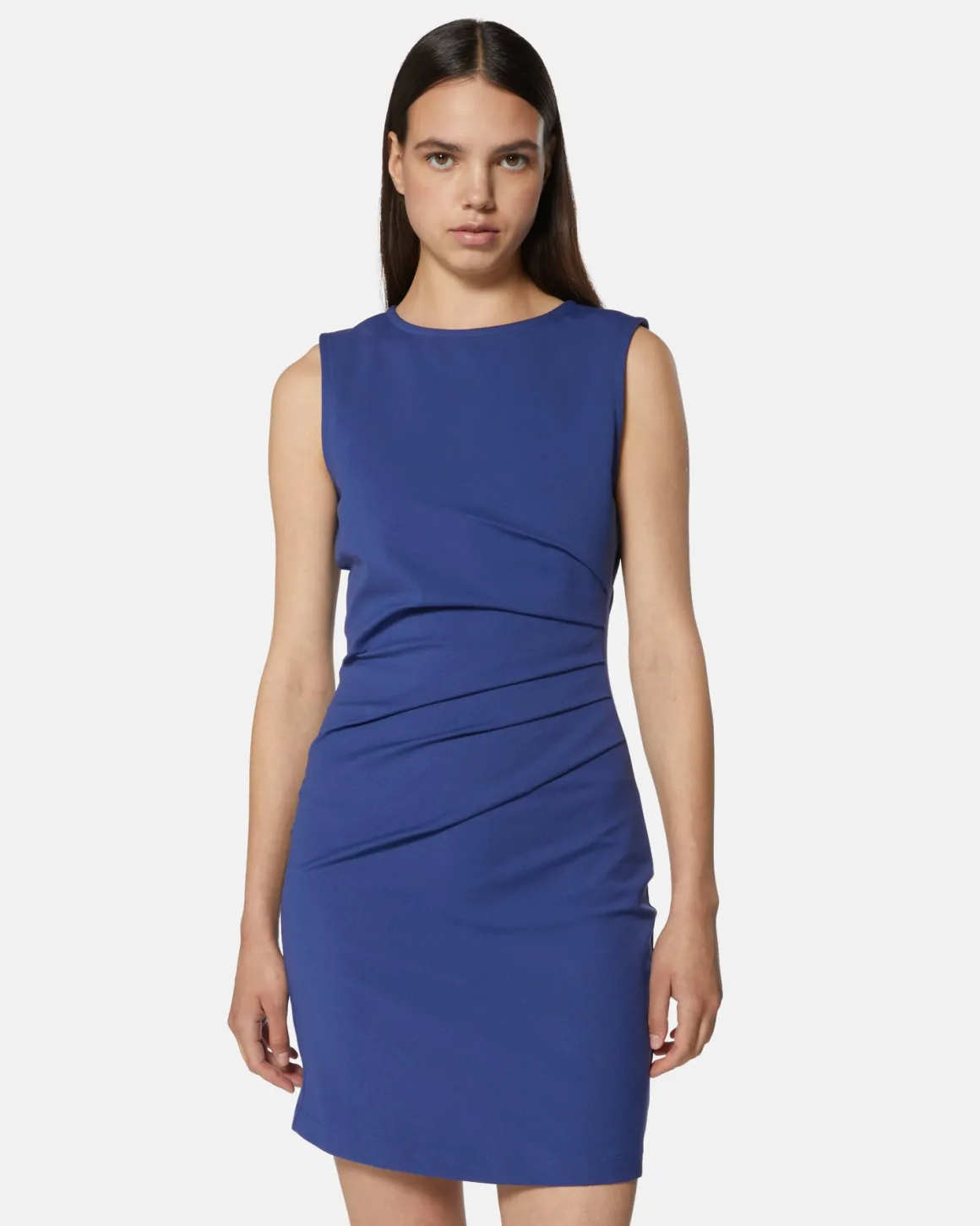 Short Dress Dress with Lateral Drapping