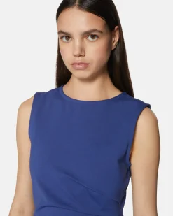 Short Dress Dress with Lateral Drapping