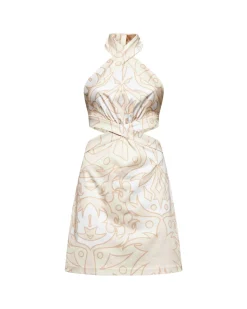 Short dress with cross detail