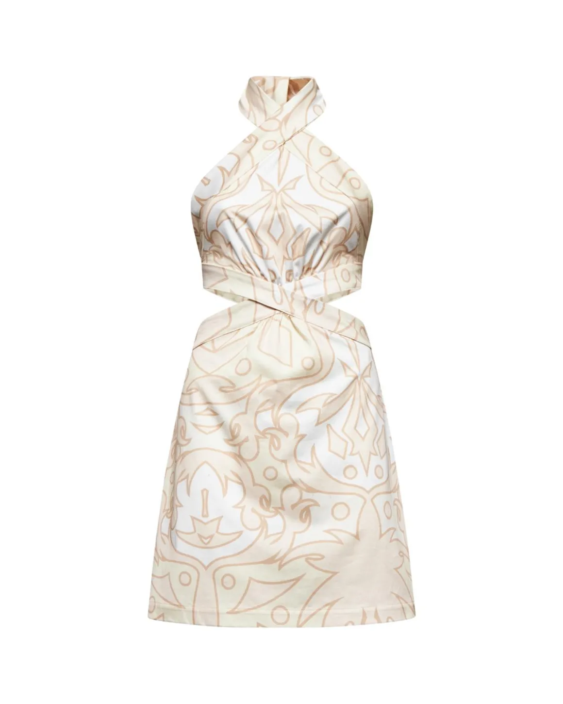Short dress with cross detail