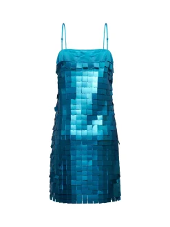Short dress with squared maxi sequins