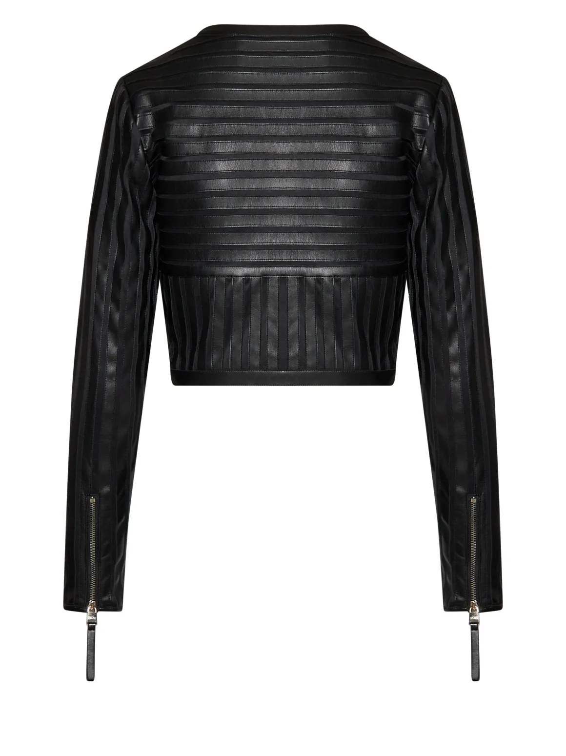 Short jacket with zip and structured design