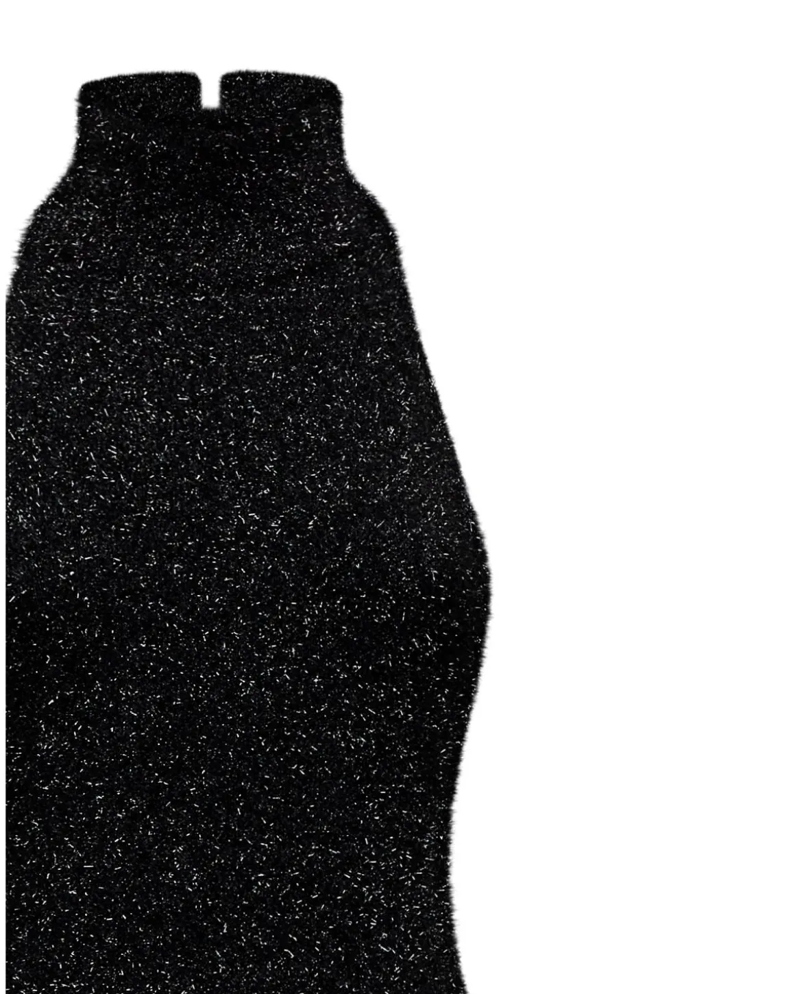 Short lurex dress with high neck