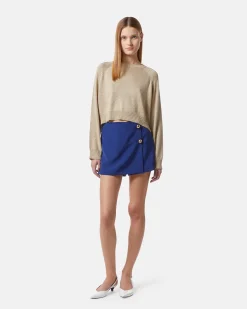 Short shirt in lurex