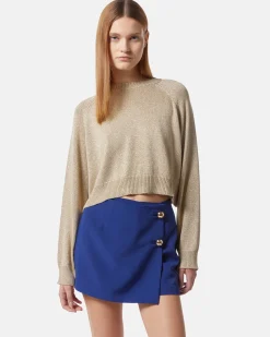 Short shirt in lurex