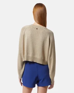 Short shirt in lurex