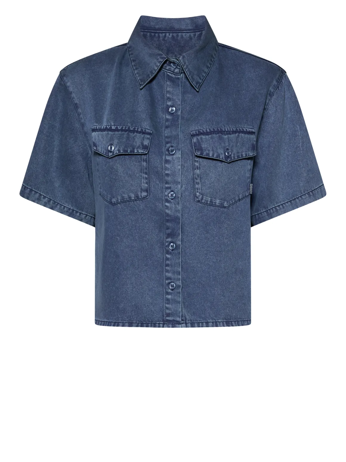 Short shirt with patch pockets