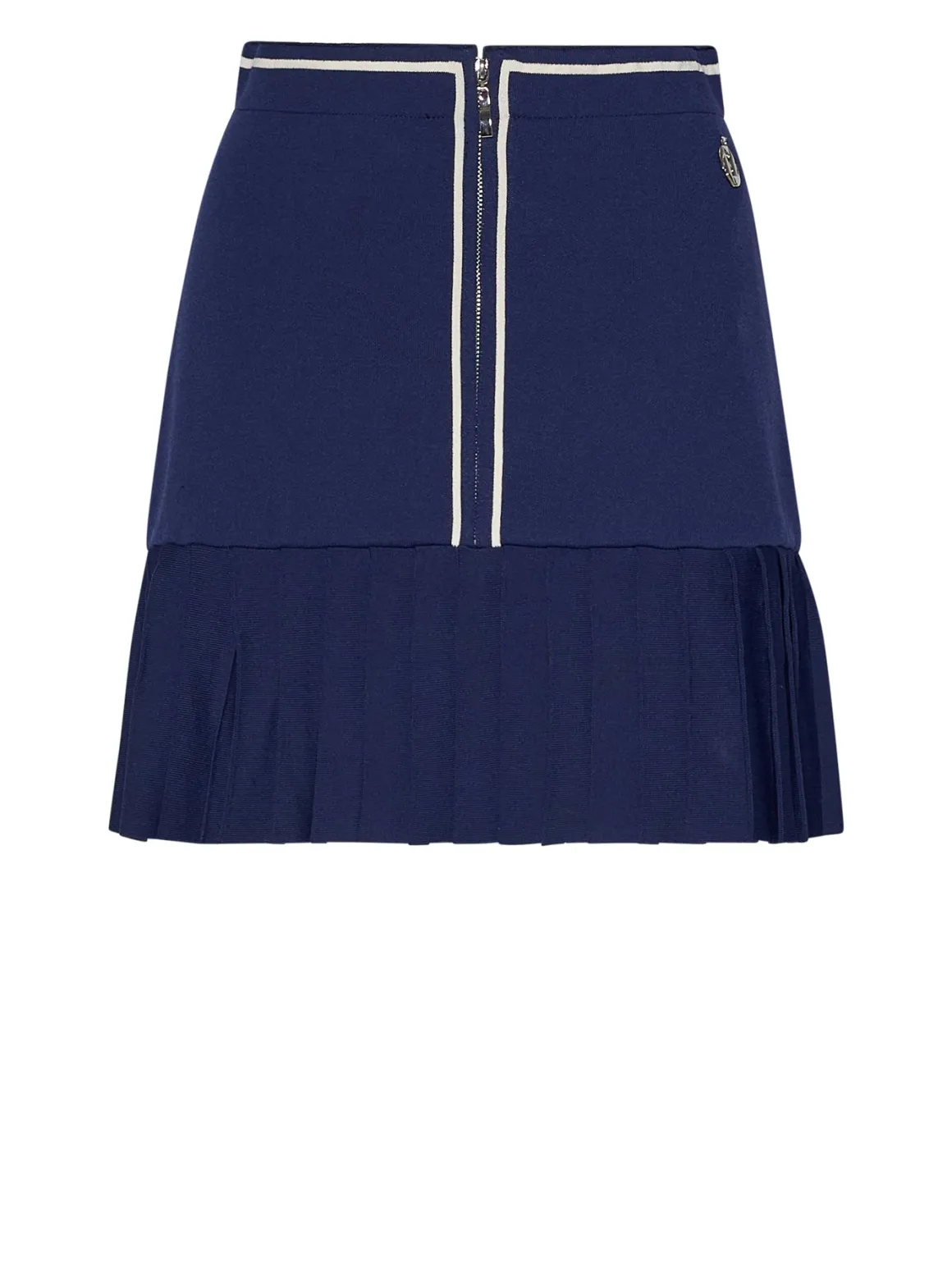 Short skirt with contrasting detail and flounce