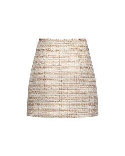 Short skirt with decorative buttons