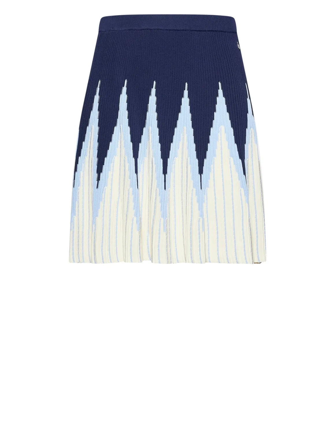 Short skirt with graphic pattern and structured workmanship