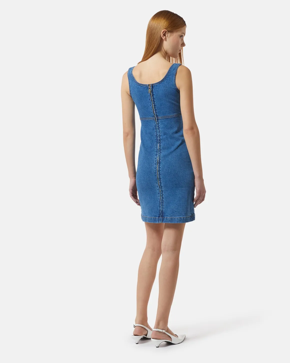 Short Sleeveless denim dress