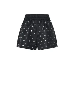 Shorts with all-over decorative applications