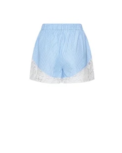 Shorts with contrasting decorative insert