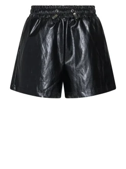 Shorts with shiny finish and elasticated waist