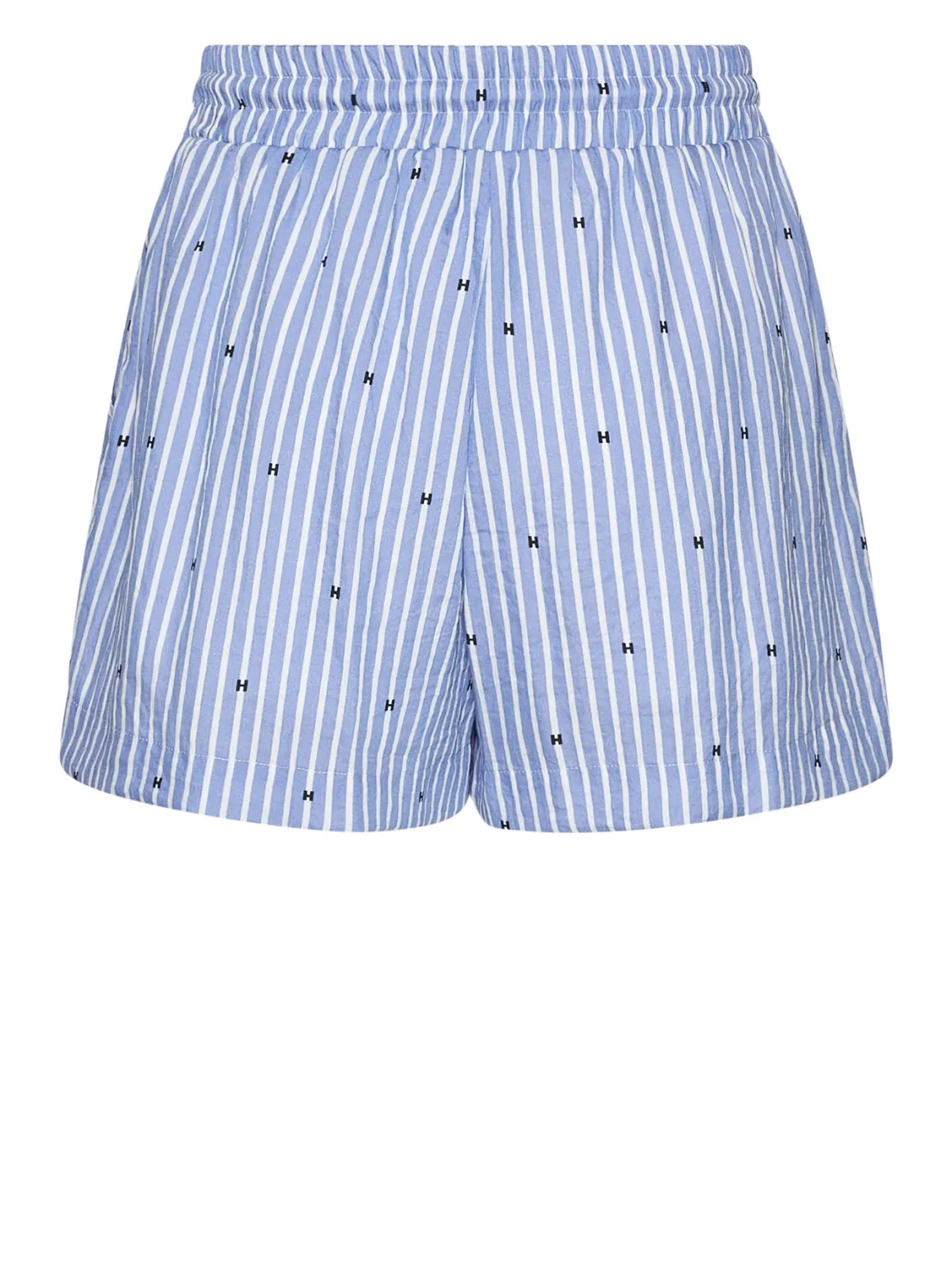 Shorts with striped pattern and graphic details
