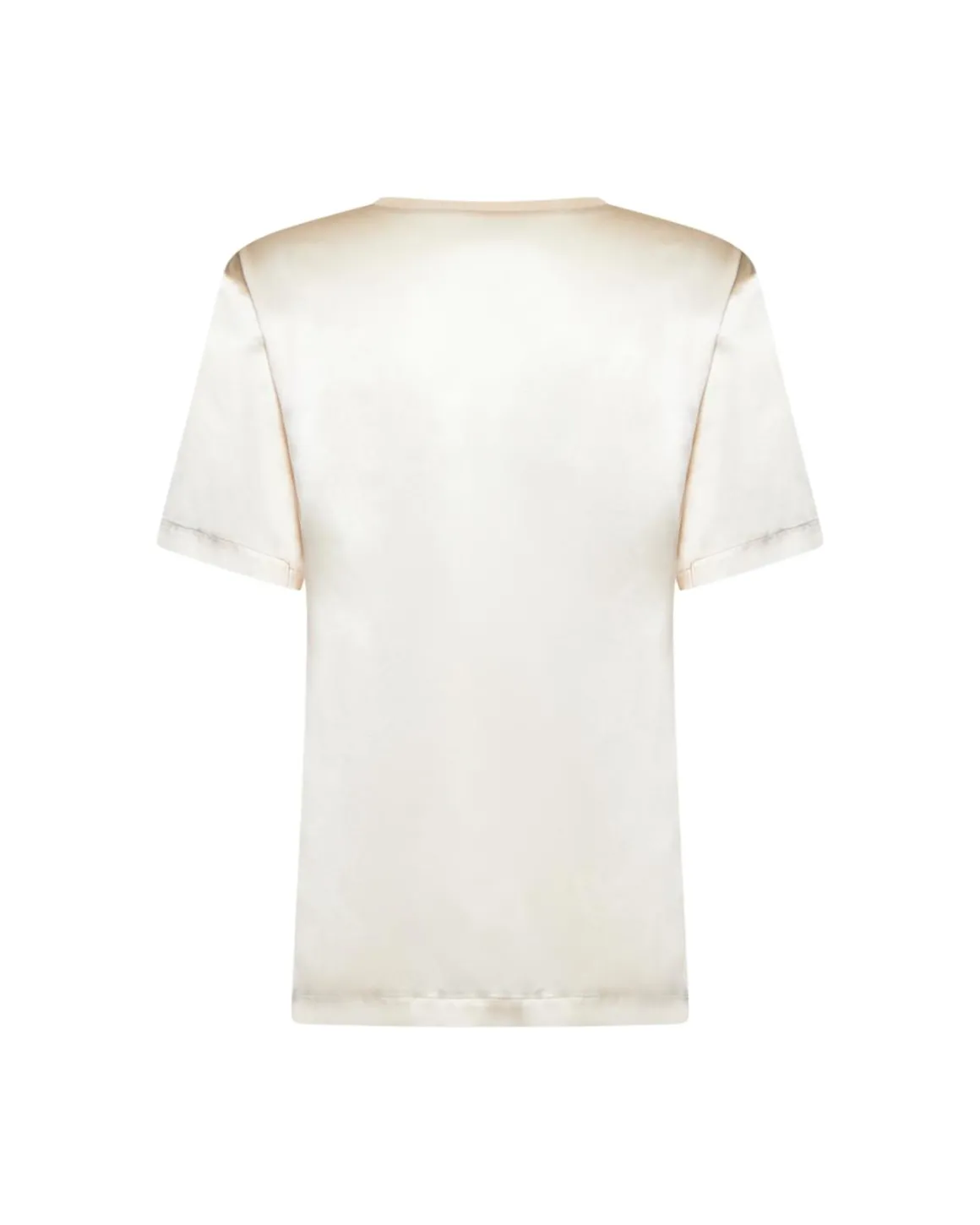 Short-sleeved satin T-shirt