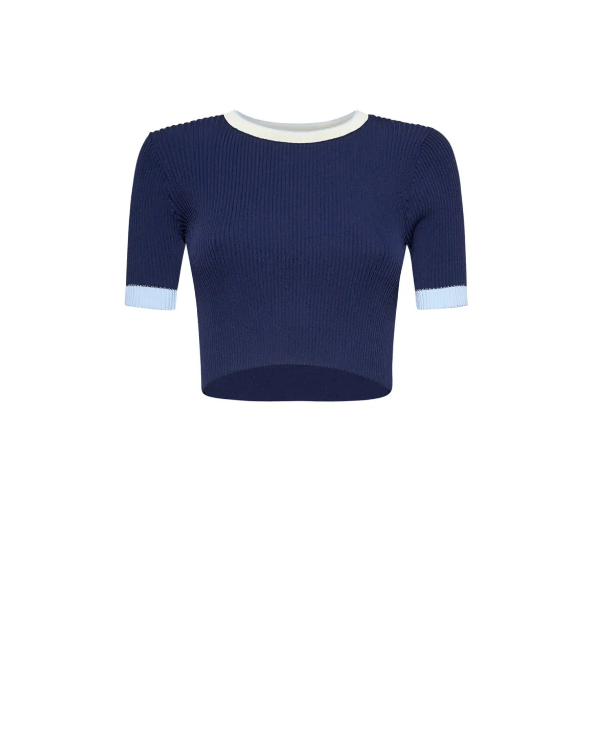 Short-sleeved shirt with contrasting details