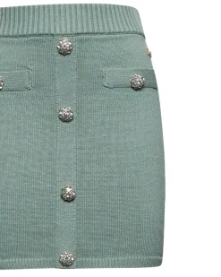 Skirt with decorative buttons