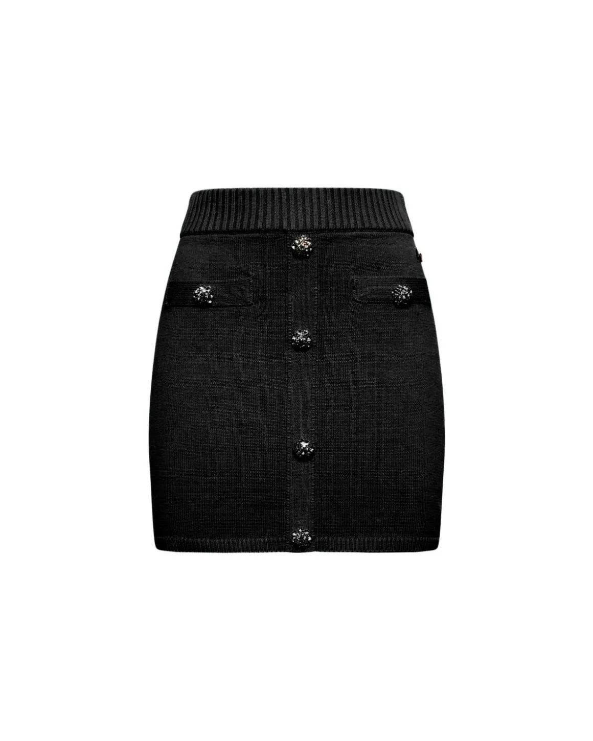 Skirt with decorative buttons