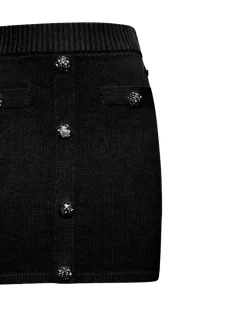 Skirt with decorative buttons