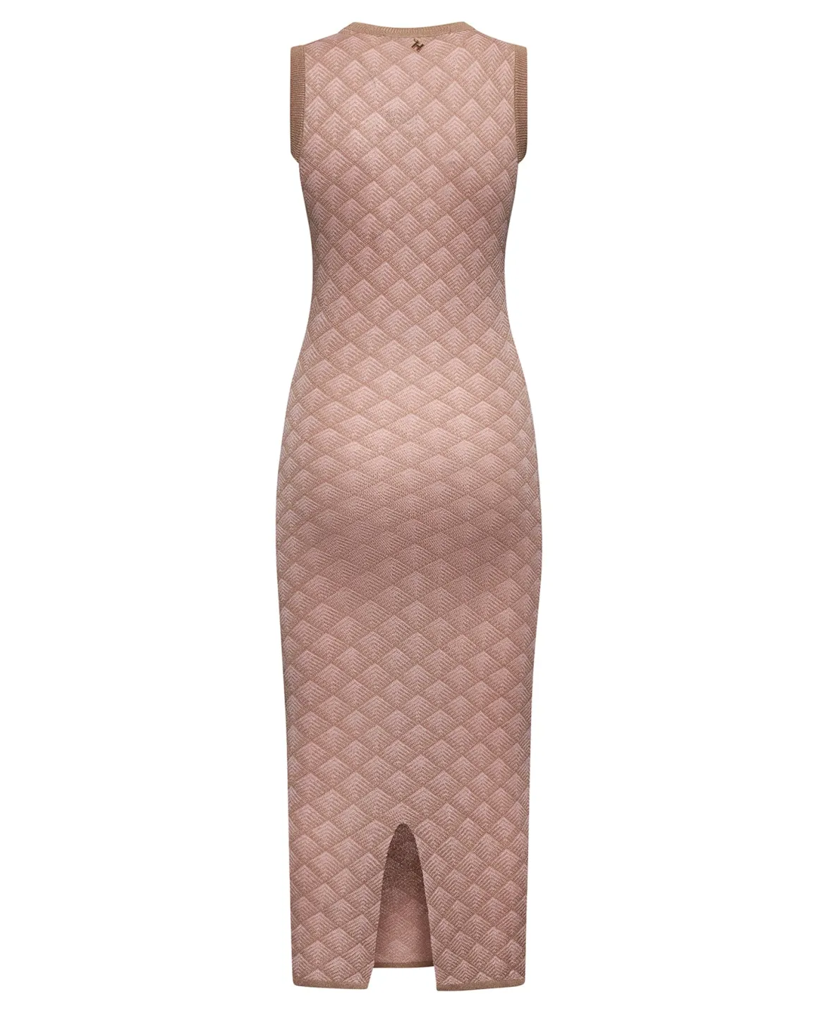 Sleeveless dress with embossed workmanship