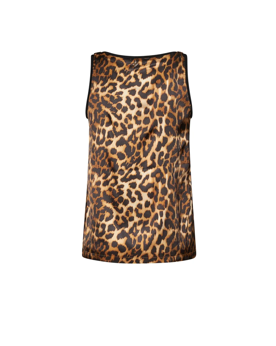 Sleeveless T-shirt with animal print and iconic design