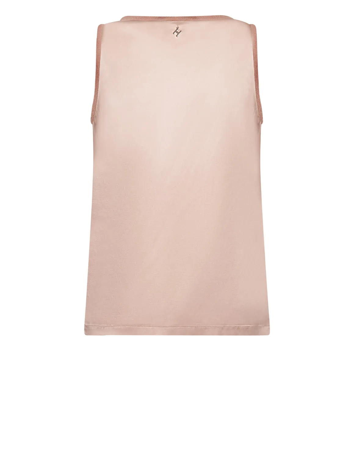 Sleeveless T-shirt with contrasting finishes and essential design
