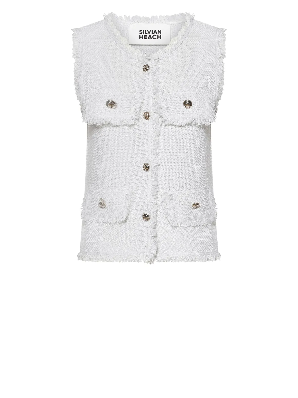 Sleeveless vest with decorative details