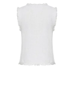 Sleeveless vest with decorative details