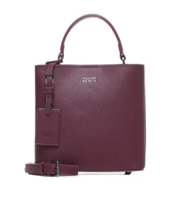 Square saffiano effect shopper