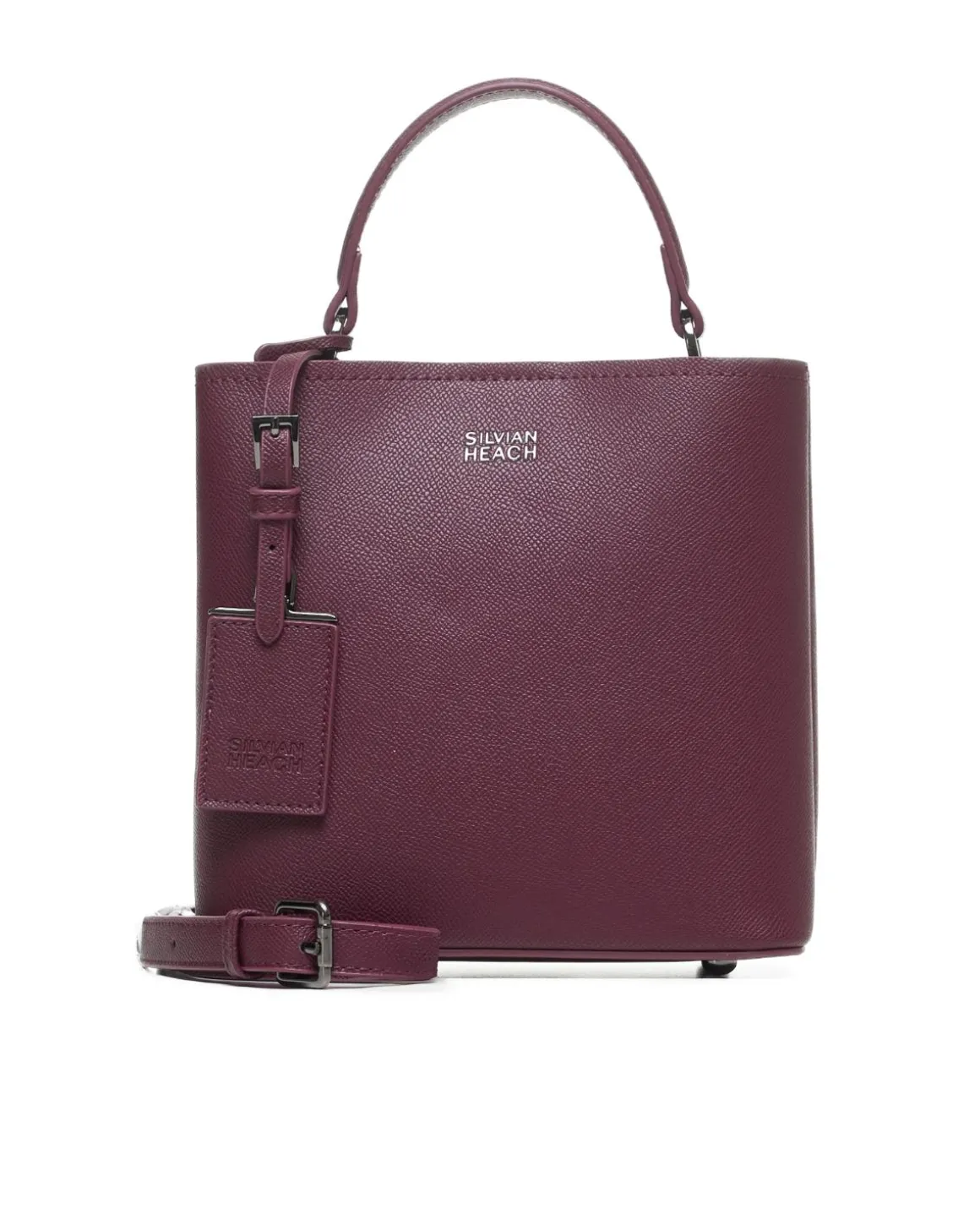 Square saffiano effect shopper