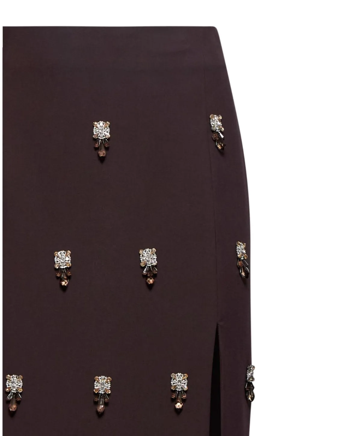 Straight skirt with jewel details