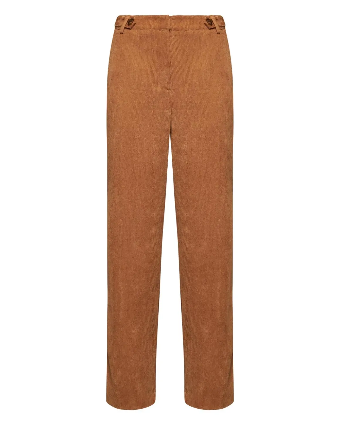 Straight velvet-effect trousers