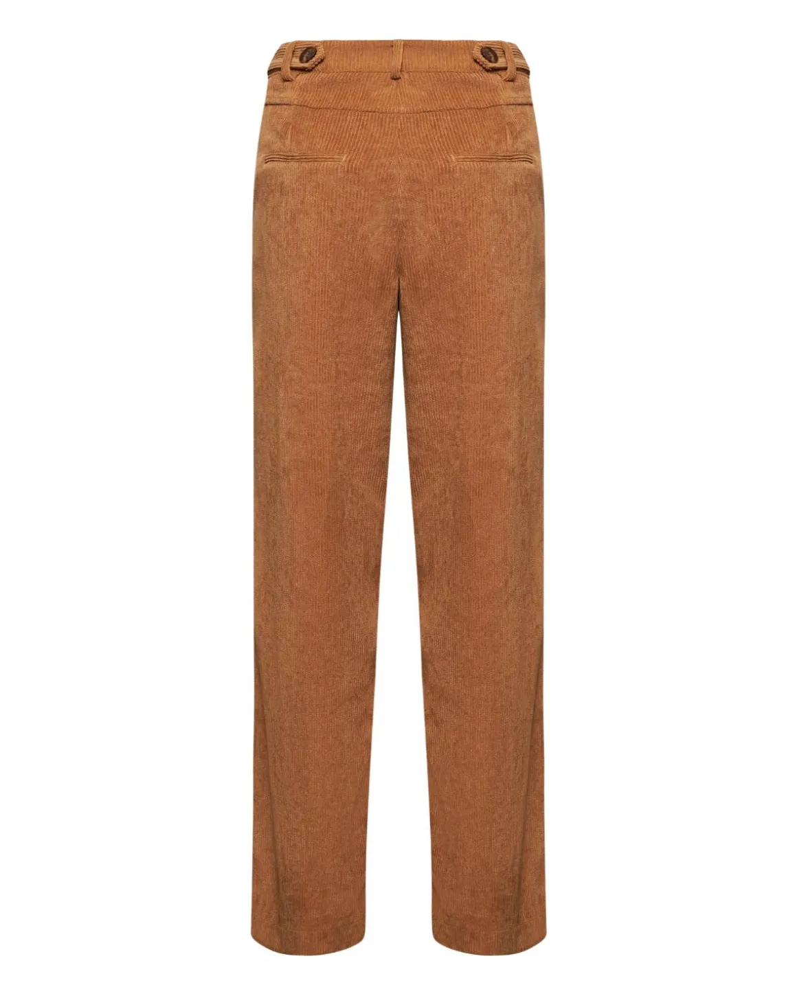 Straight velvet-effect trousers