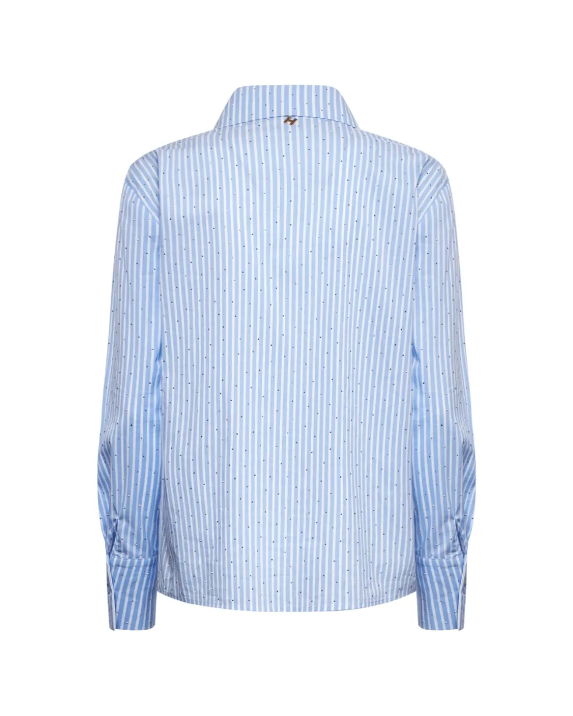 Striped shirt with maxi collar
