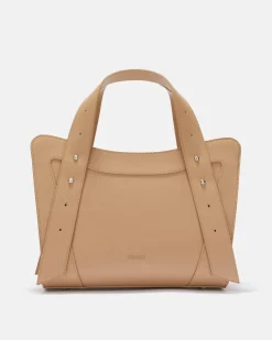 Structured handbag with metal details