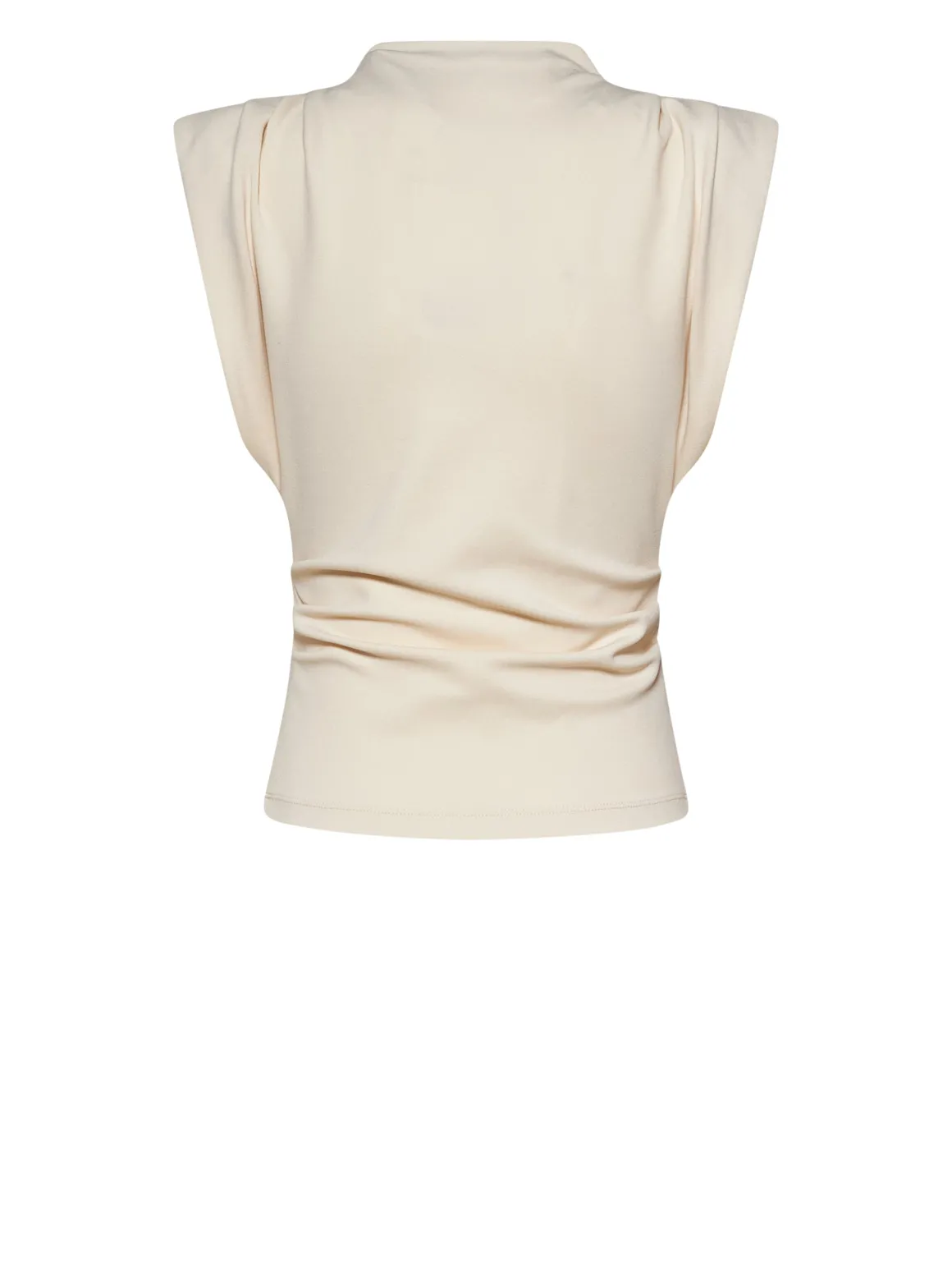 Structured top with draped details