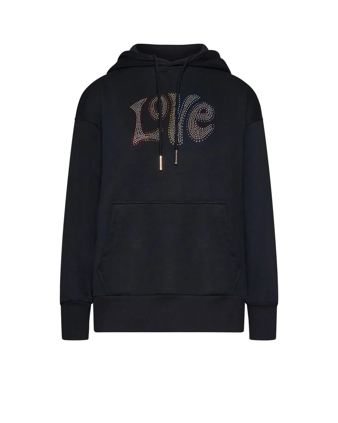 Sweatshirt with hood and decorative detail on the front