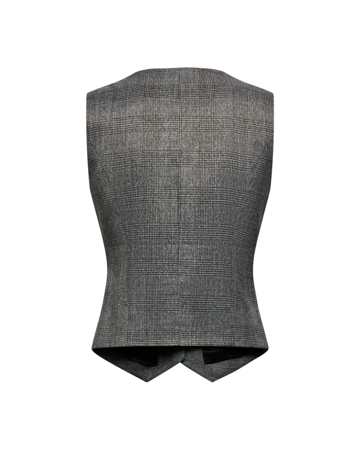 Tailored vest with micro-check pattern