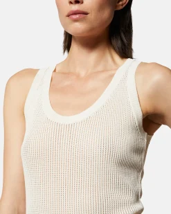 Tank top in a perforated jersey