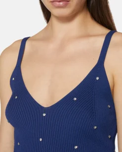 Top in shirt with applied pearls