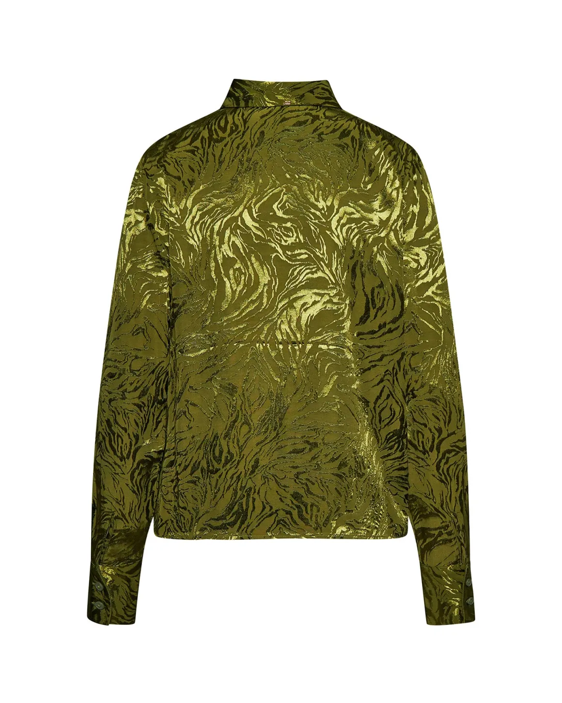 Top with decorative pattern and structured collar