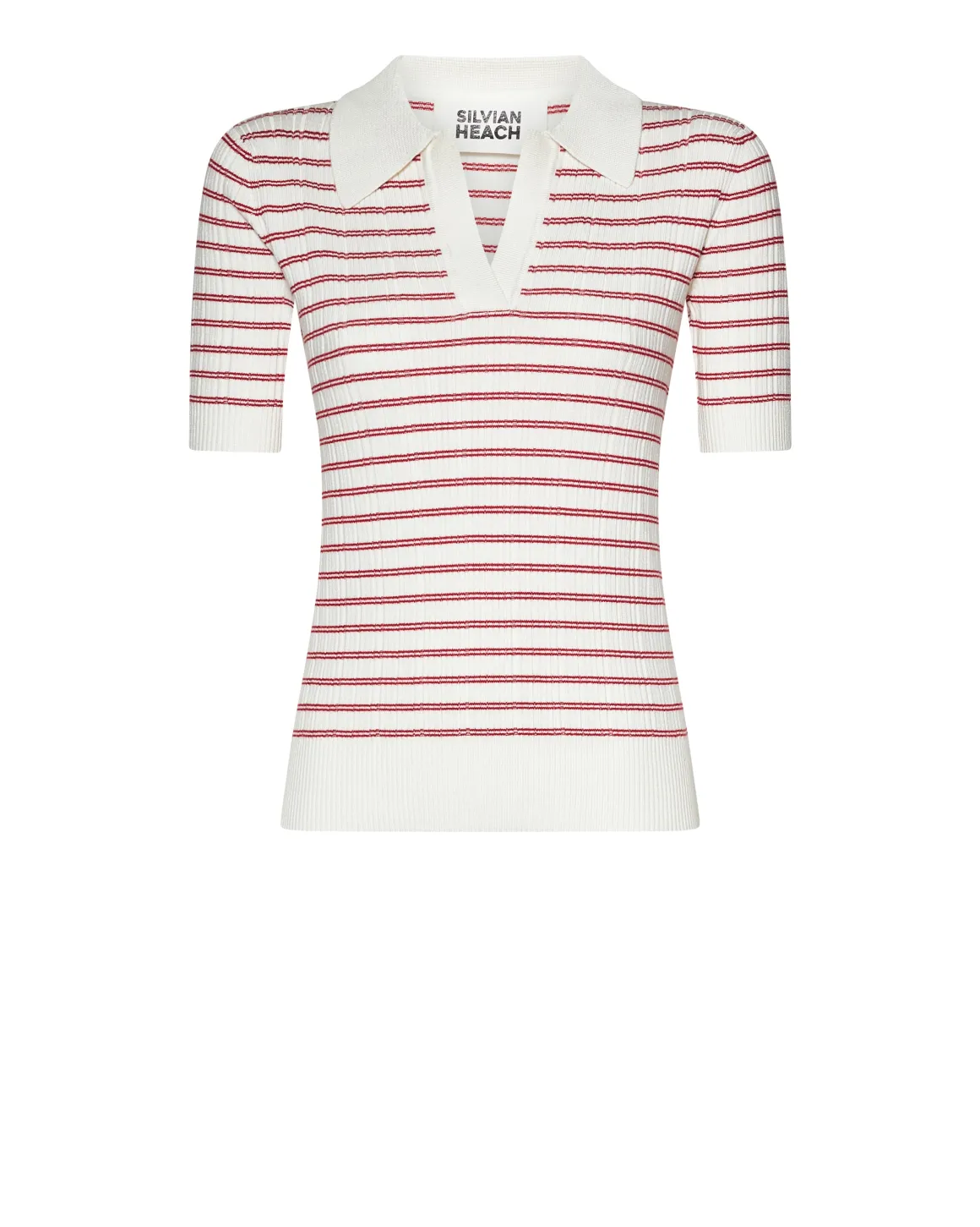 Top with striped pattern and refined design