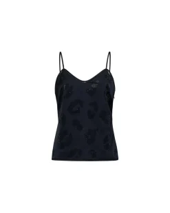 Top with thin straps and embroidered details