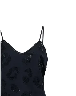 Top with thin straps and embroidered details
