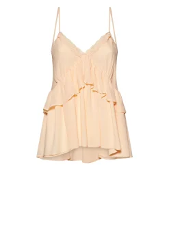 Top with thin straps and layered design