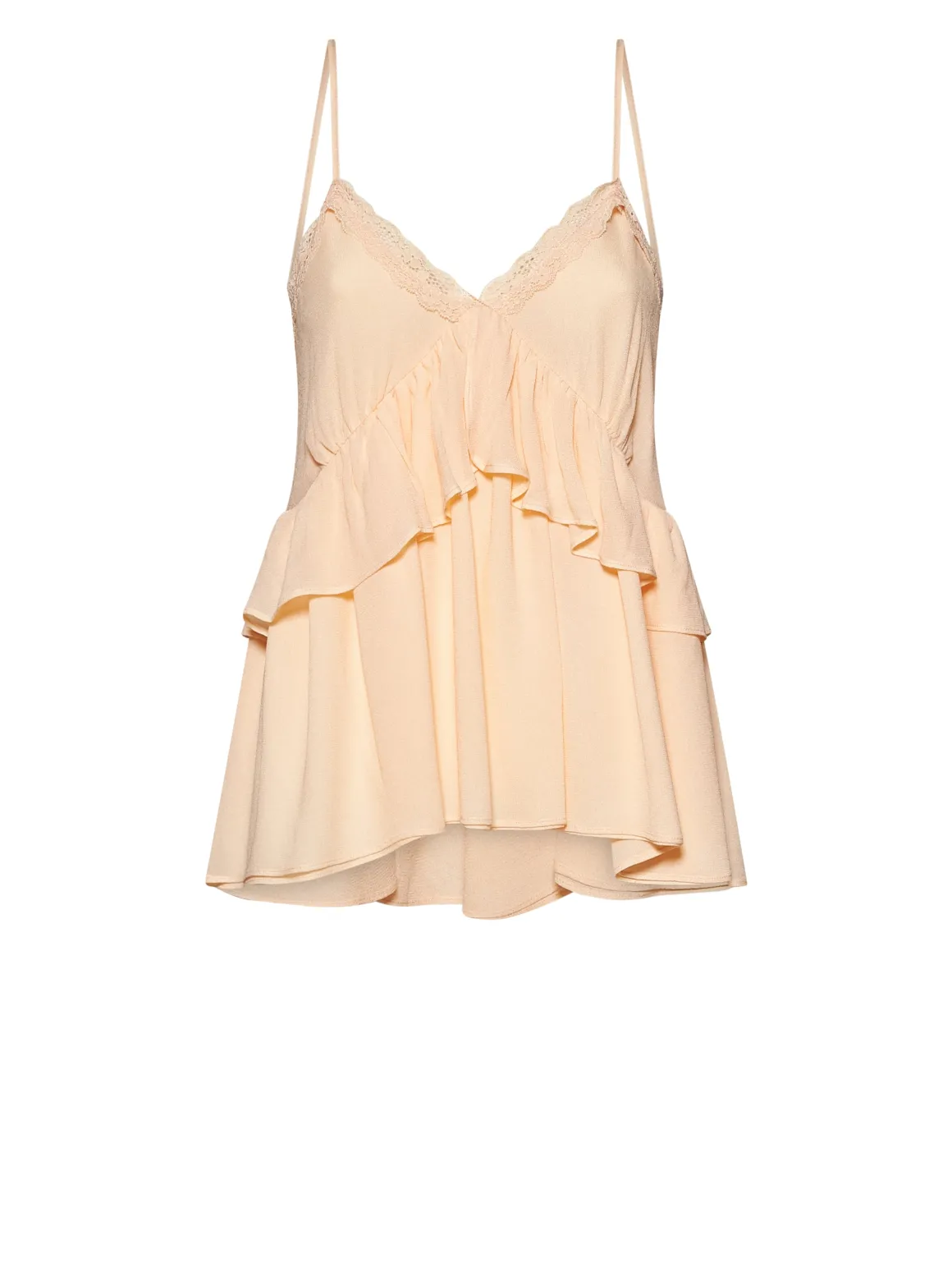 Top with thin straps and layered design