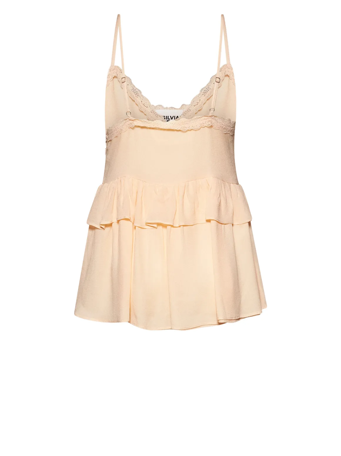 Top with thin straps and layered design